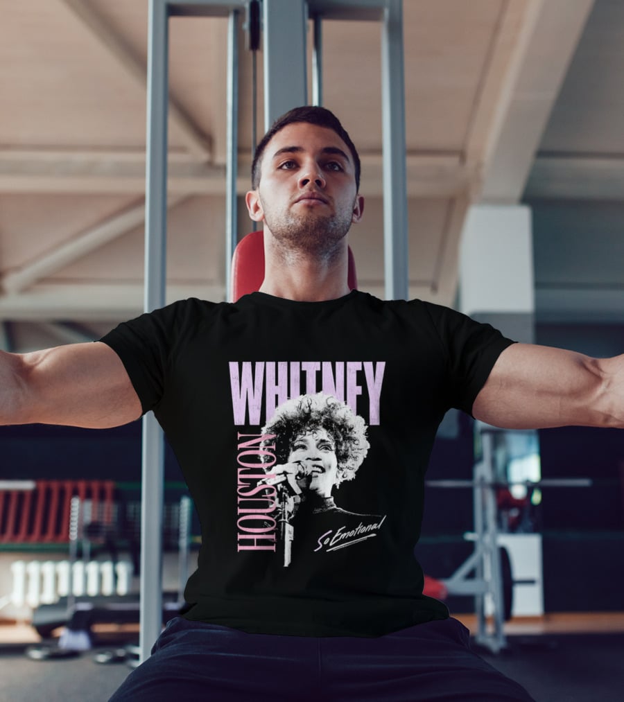 Whitney Houston So Emotional Distressed Vintage Pop Culture 80s T-Shirt