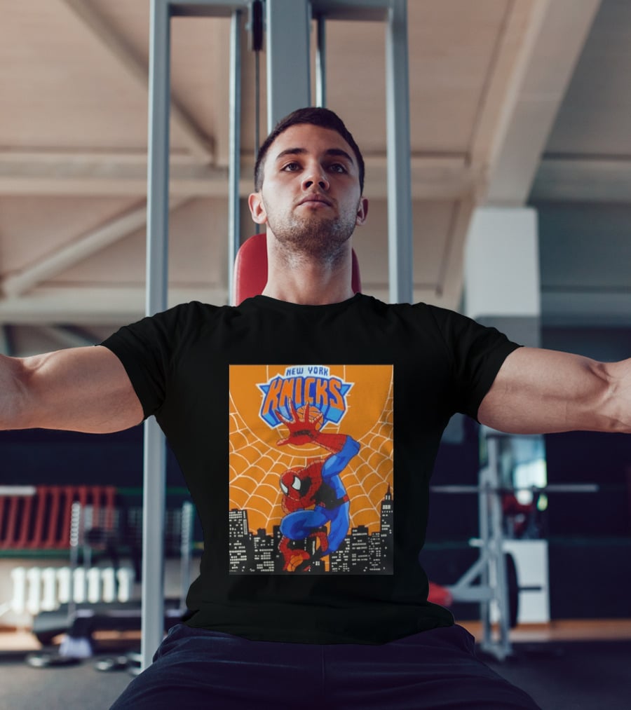 New York Knicks Spider Man Basketball T-Shirt