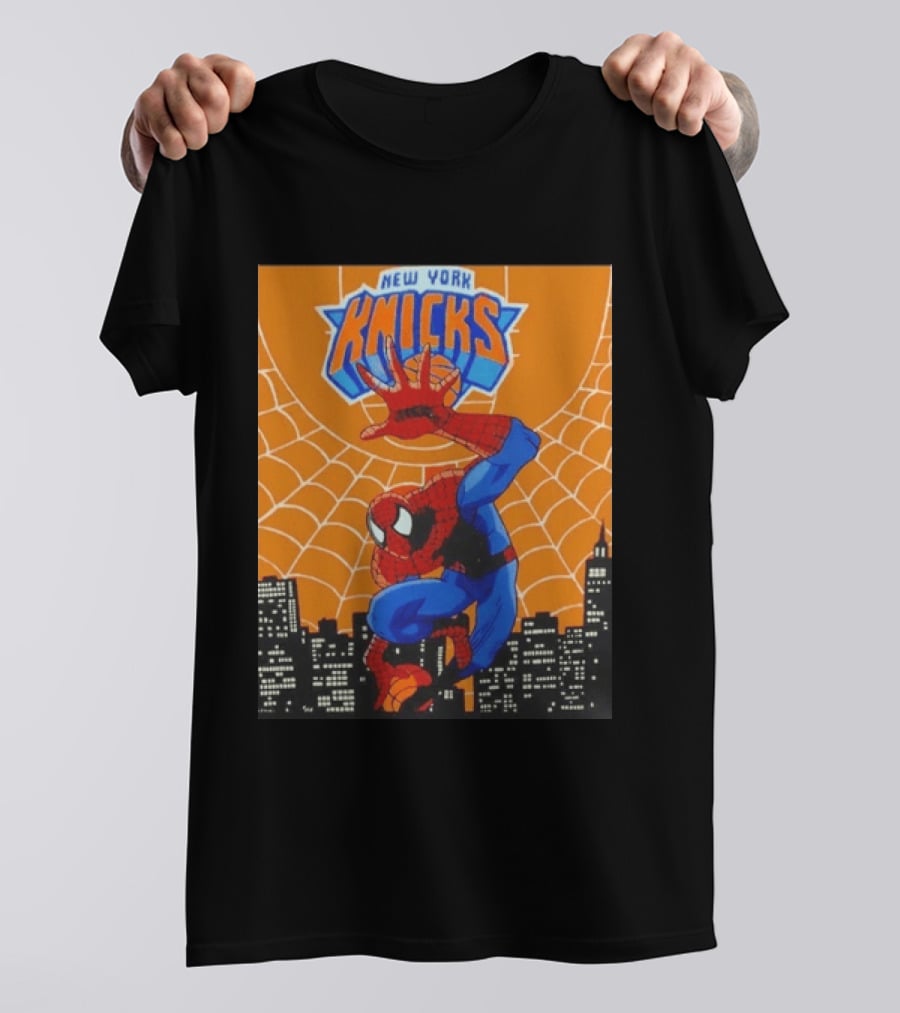 New York Knicks Spider Man Basketball T-Shirt