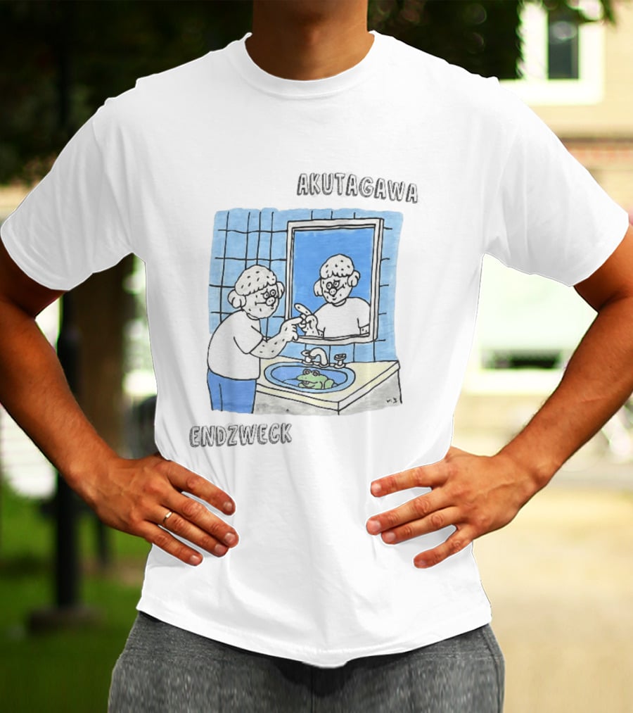 Akutagawa Endzweck Cartoon Mirror Reflection With Frog T-Shirt