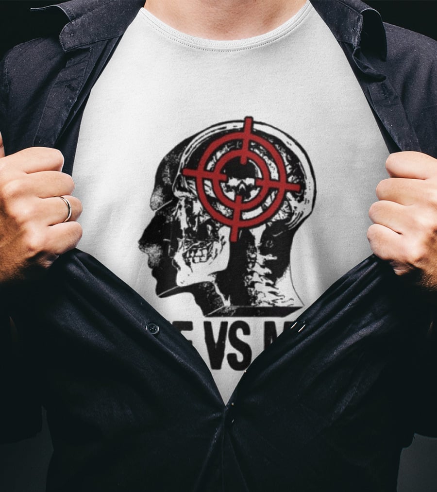 Get A Real Job Kid Store Me Vs Me White Target Head T-Shirt