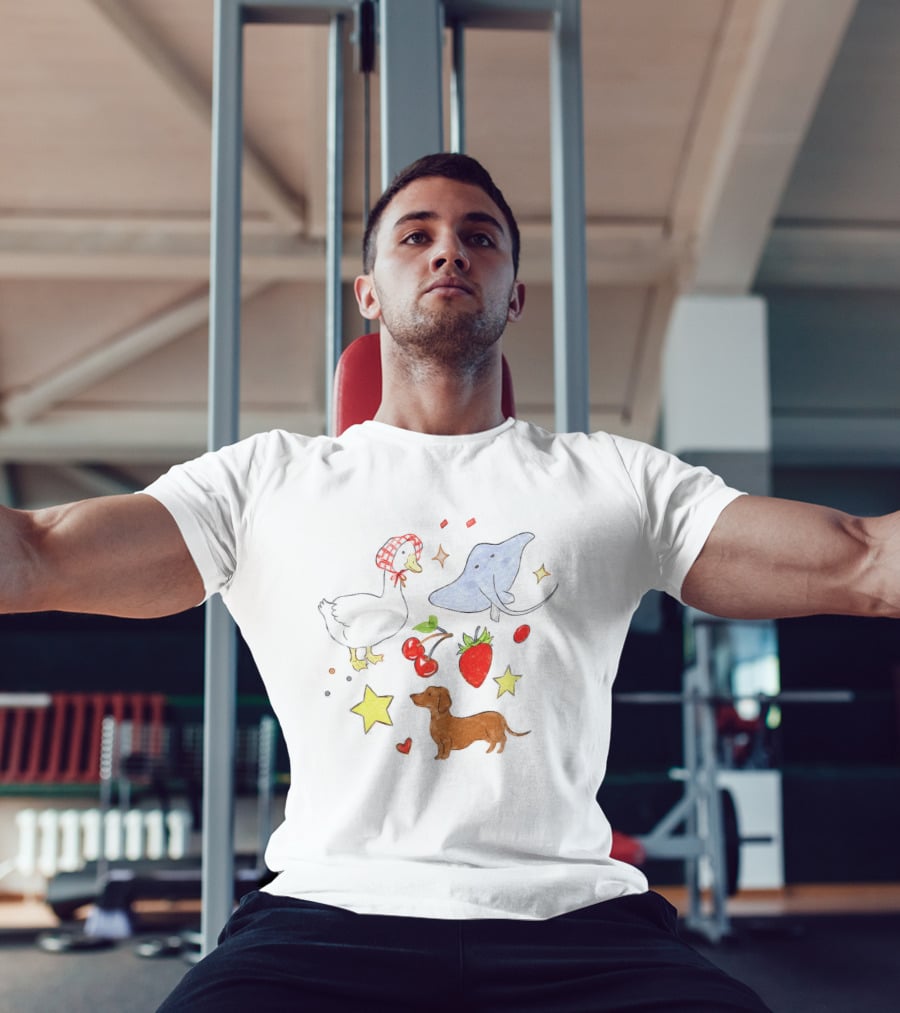 Goose Stingray Strawberry Cherry Dachshund Stars Nature T-Shirt