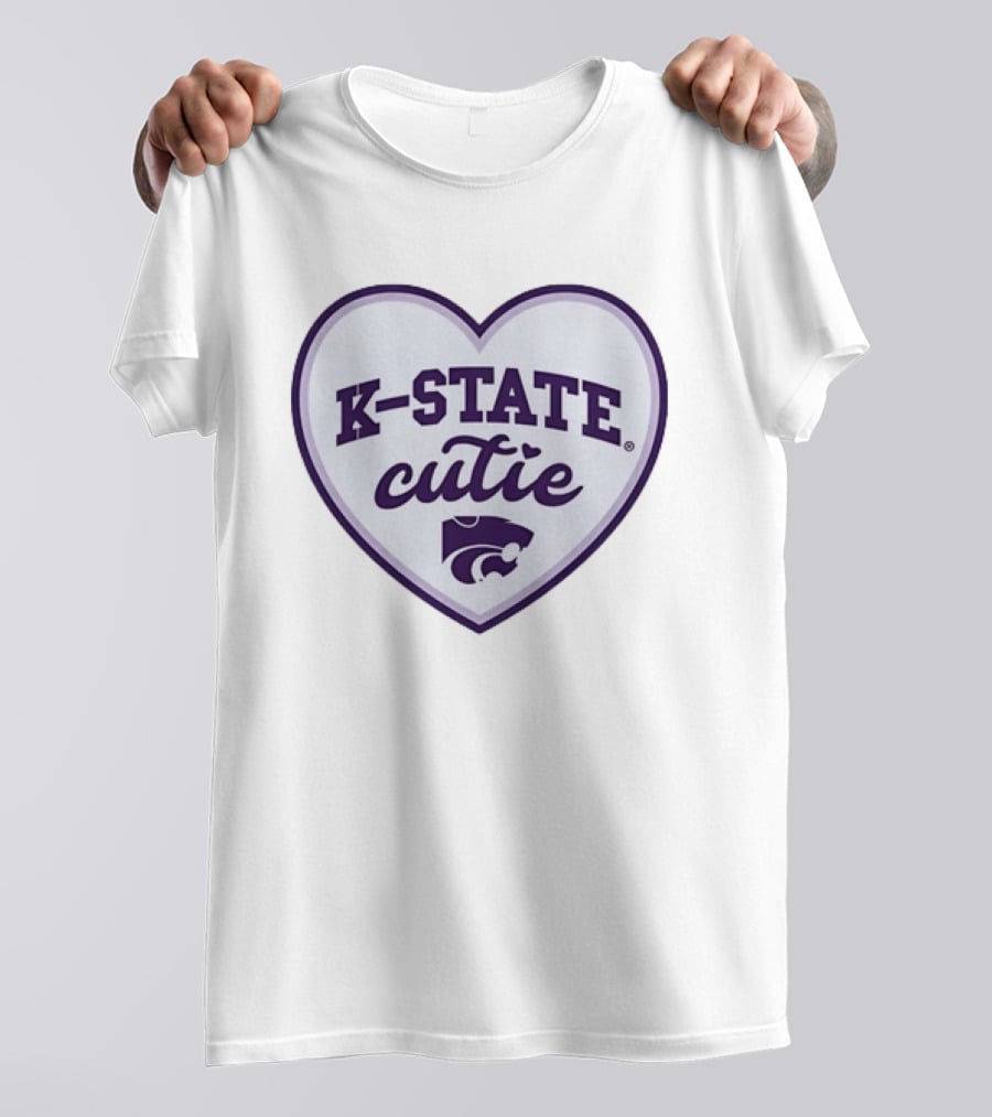 K State Cutie Heart Kansas State Wildcats T-Shirt