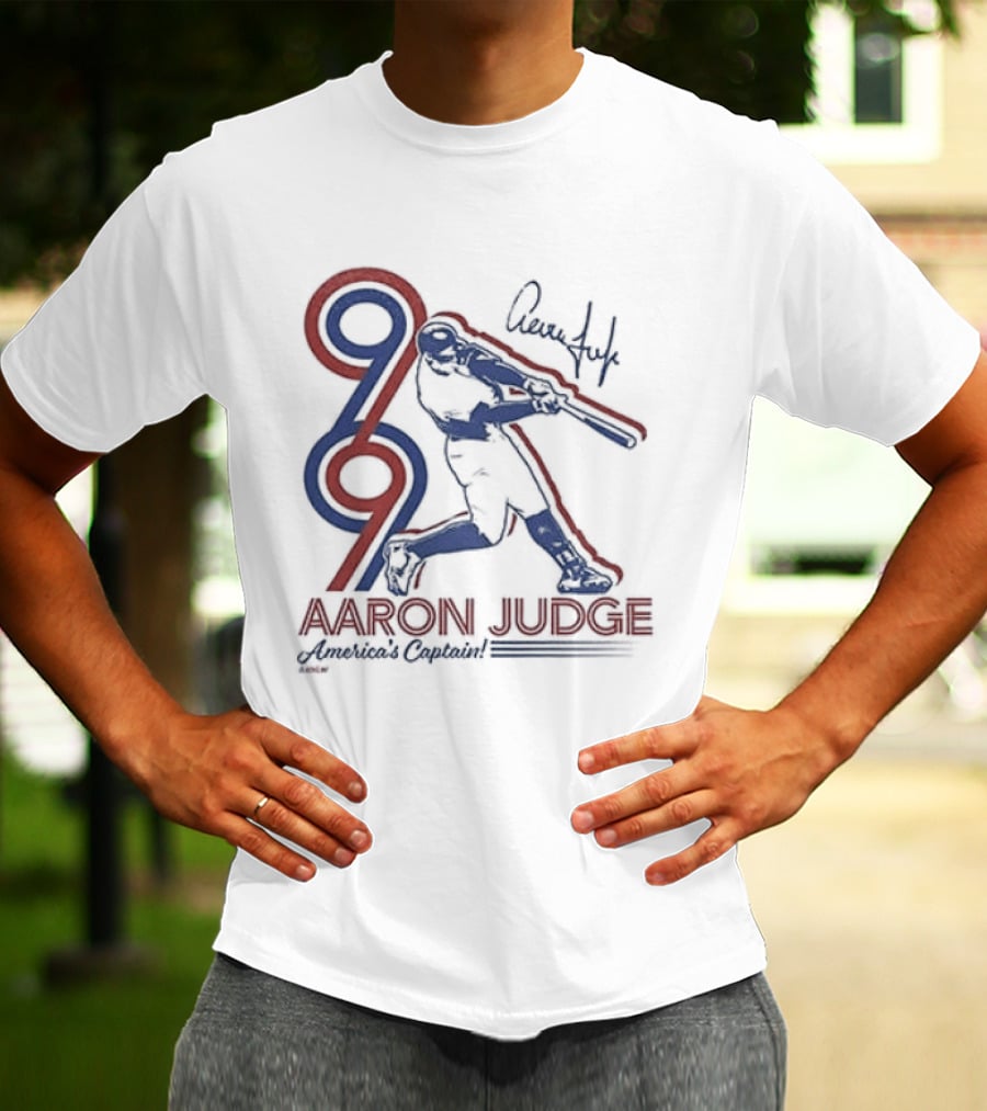 New York Yankees Aaron Judge America's Captain Signature Swing T-Shirt