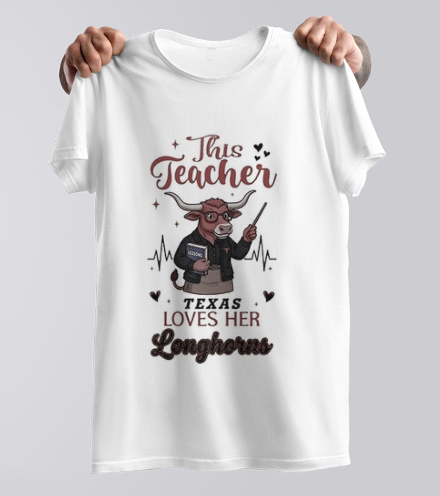 Texas Longhorns This Teacher Love Football T-Shirt