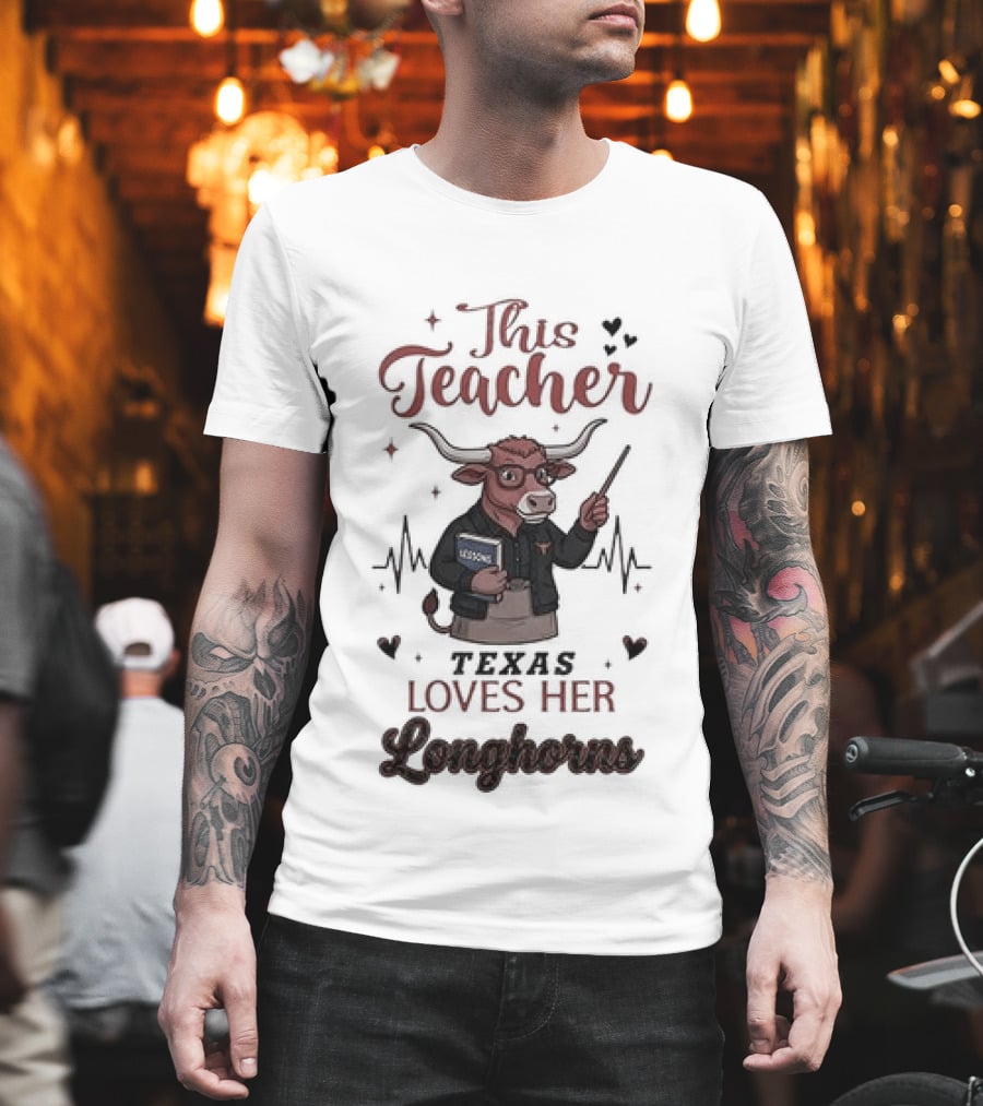 Texas Longhorns This Teacher Love Football T-Shirt