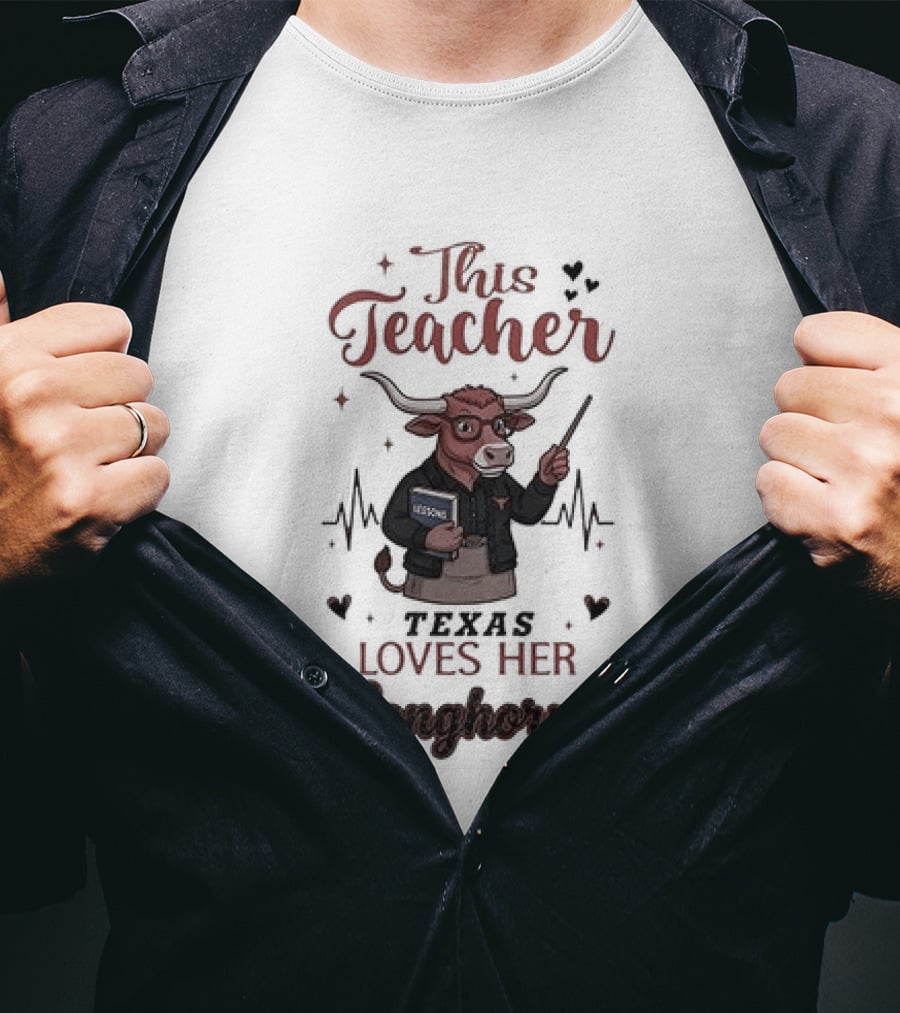 Texas Longhorns This Teacher Love Football T-Shirt