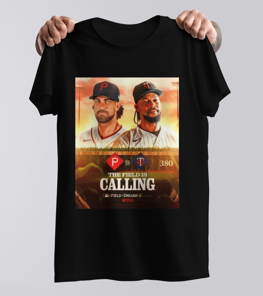 Philadelphia Vs Minnesota MLB Field Of Dreams Bryce Harper Byron Buxton Netflix 380 T-Shirt