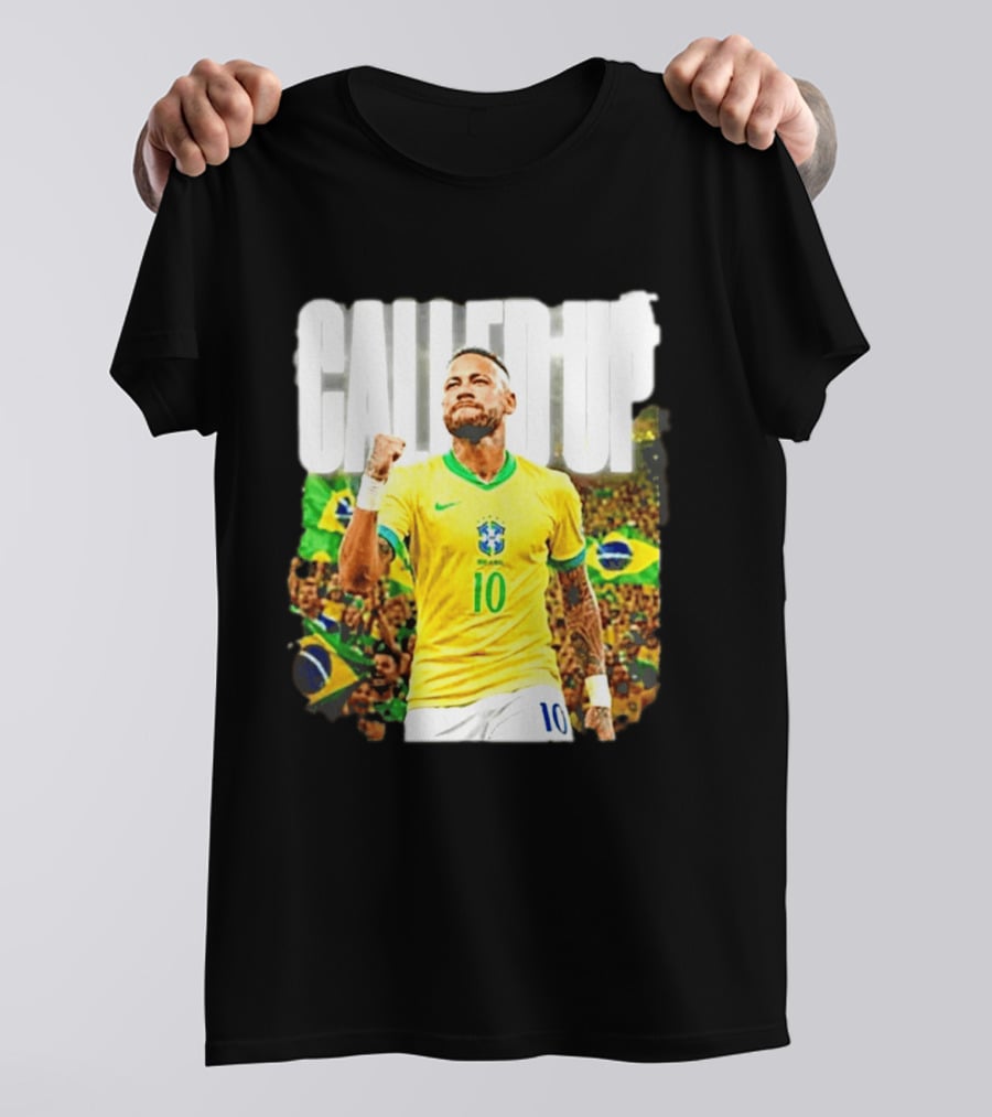 Neymar Brazil Called Up Football 10 Jersey Celebration T-Shirt