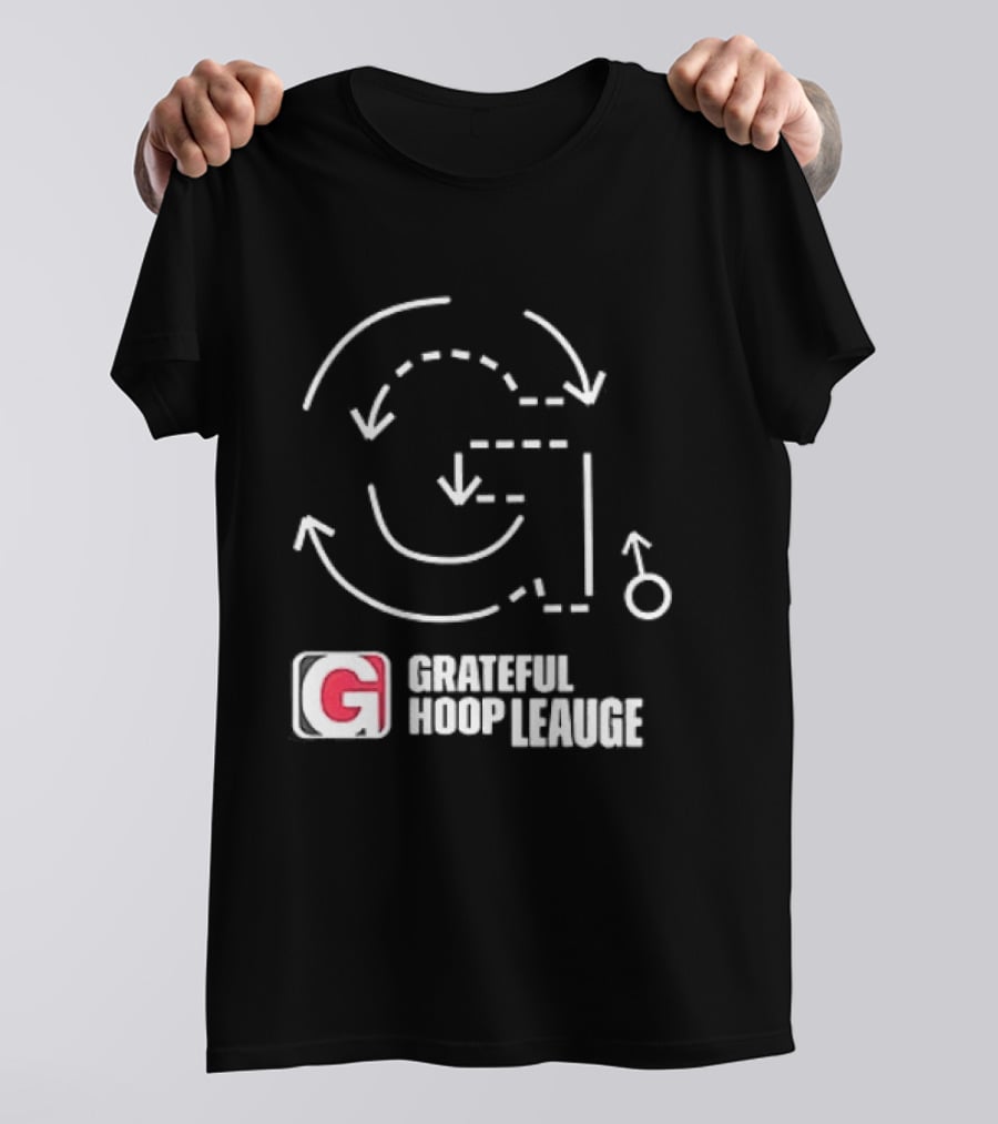 Grateful Dead Grateful Hoop League Basketball Strategy Playbook T-Shirt