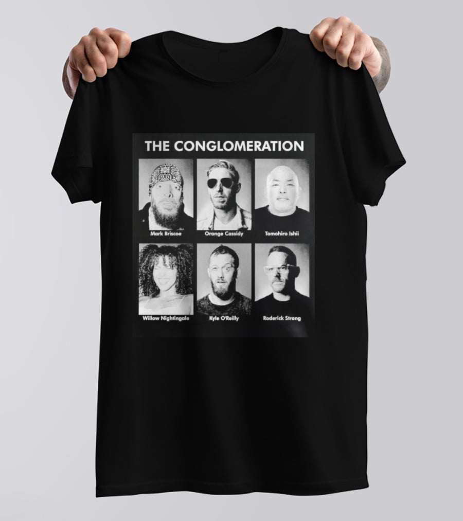The Conglomeration Mark Briscoe Orange Cassidy Tomohiro Ishii Willow Nightingale Kyle O'Reilly Roderick Strong T-Shirt