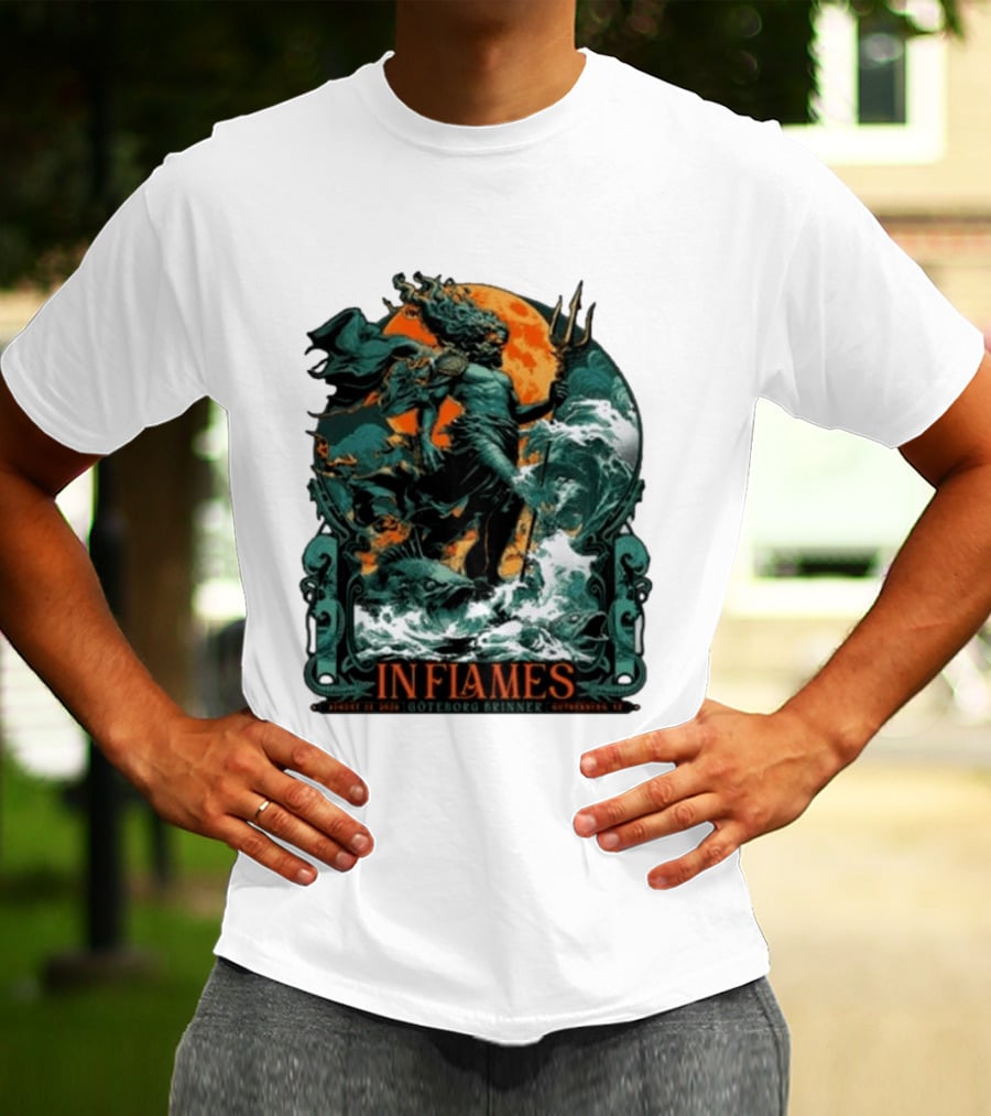 In Flames August 31 2026 Göteborg Brinner Sweden Show T-Shirt