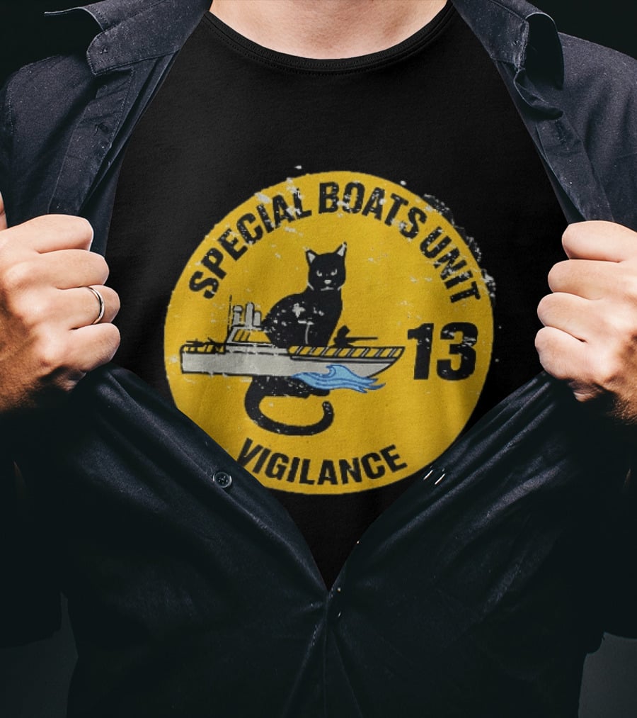 Special Boats Unit 13 Black Cat Vigilance T-Shirt
