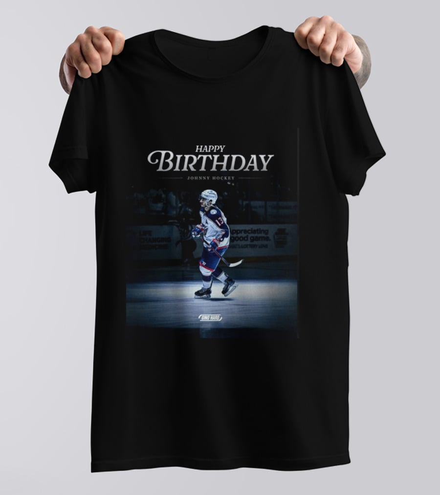 Happy Birthday Johnny Hockey NHL Player Spotlight Ice Rink Celebration T-Shirt