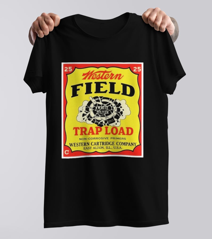 Western Field White Flyer Trap Load Western Cartridge Company East Alton USA T-Shirt
