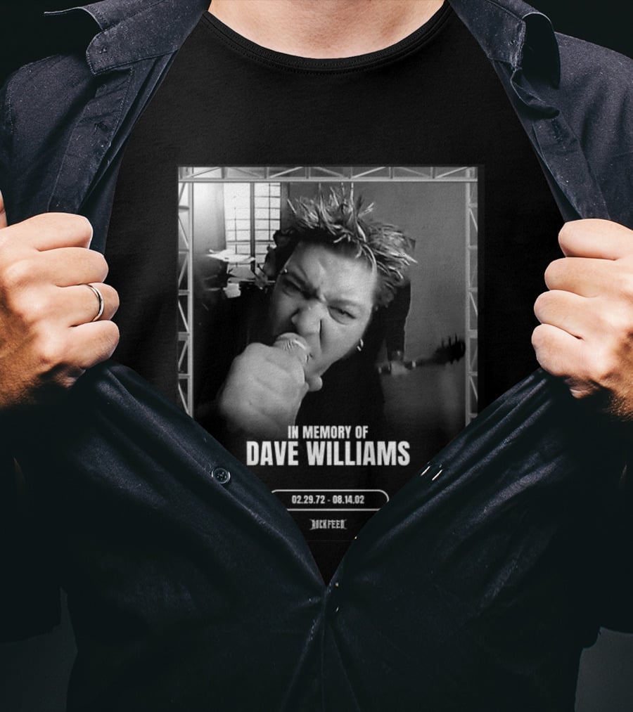 In Memory Of Dave Williams 02.29.72 08.14.02 Rock Feed T-Shirt