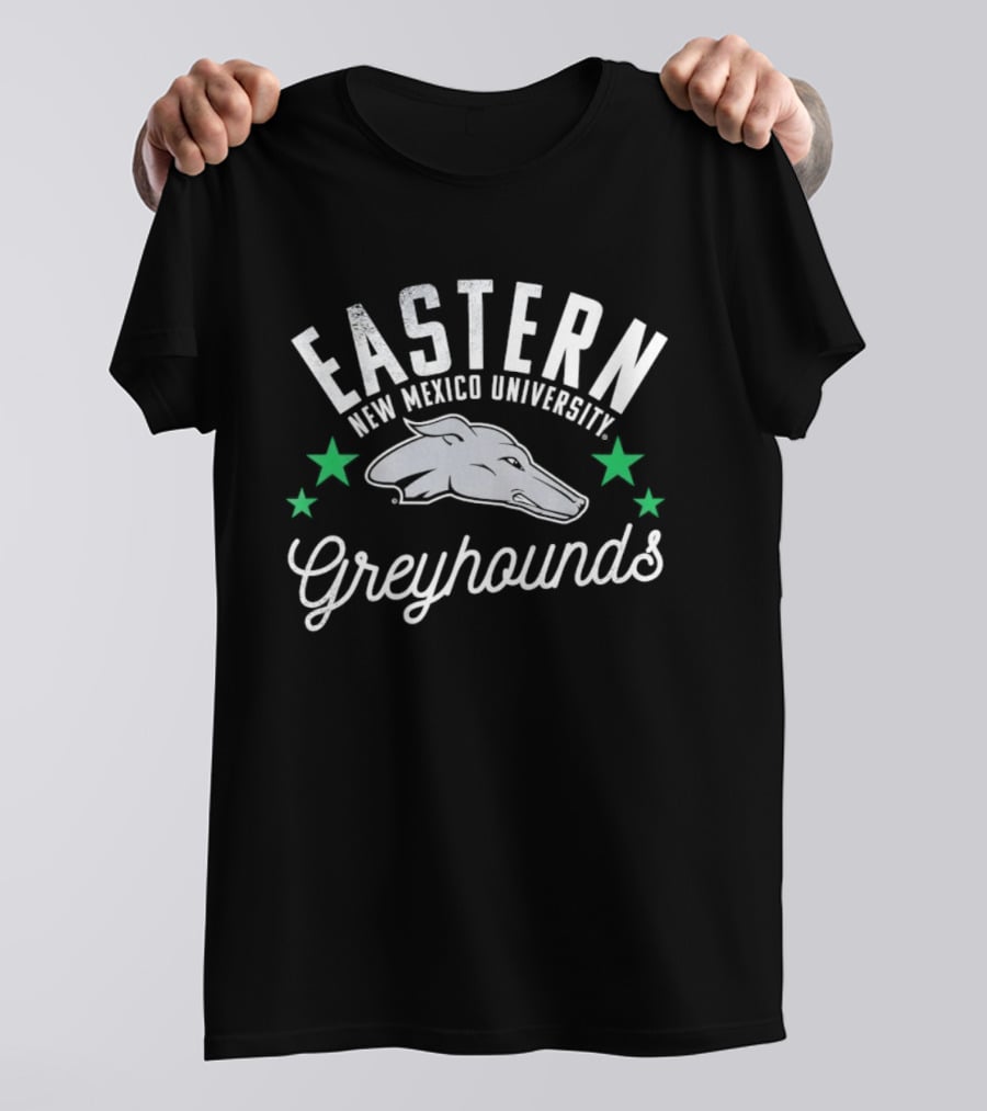 Eastern New Mexico University Greyhounds Three Green Stars T-Shirt
