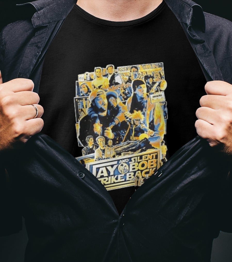 Jay And Silent Bob Strike Back Movie Collage Kevin Smith T-Shirt