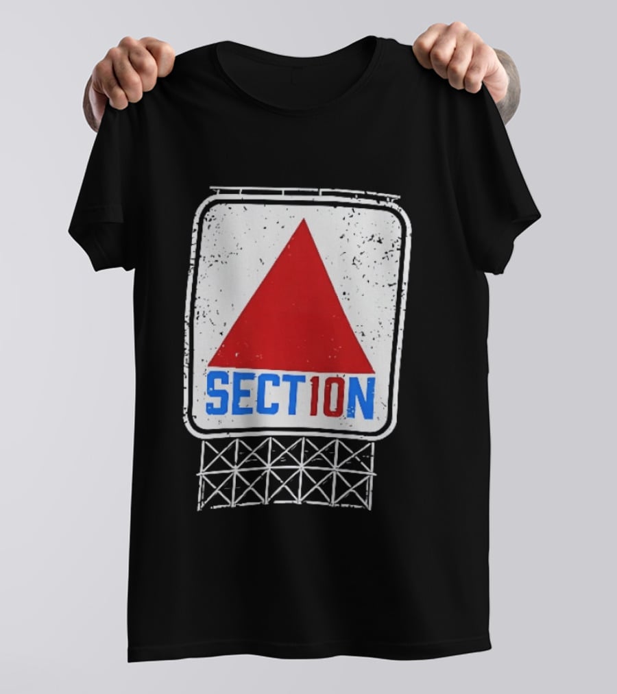 Section 10 Boston Red Sox Fenway Park Baseball Triangular Sign T-Shirt