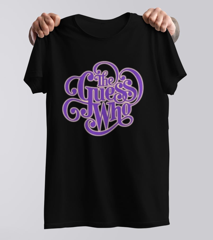 The Guess Who Store Purple Classic Curling Script T-Shirt