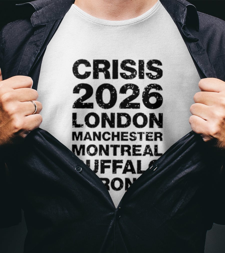 Alexisonfire Crisis 2026 Tour London Manchester Montreal Buffalo Toronto 20 Years T-Shirt