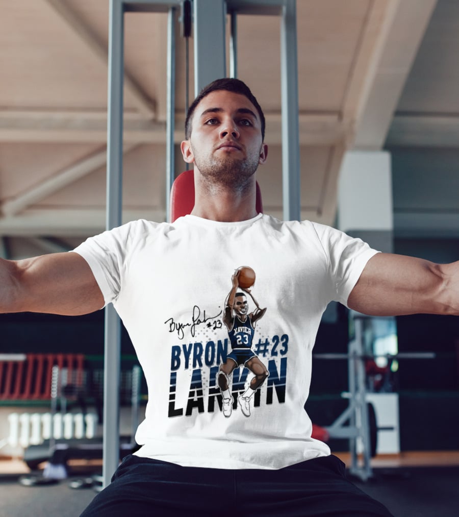 Byron Larkin #23 Xavier Basketball Hall Of Heroes T-Shirt