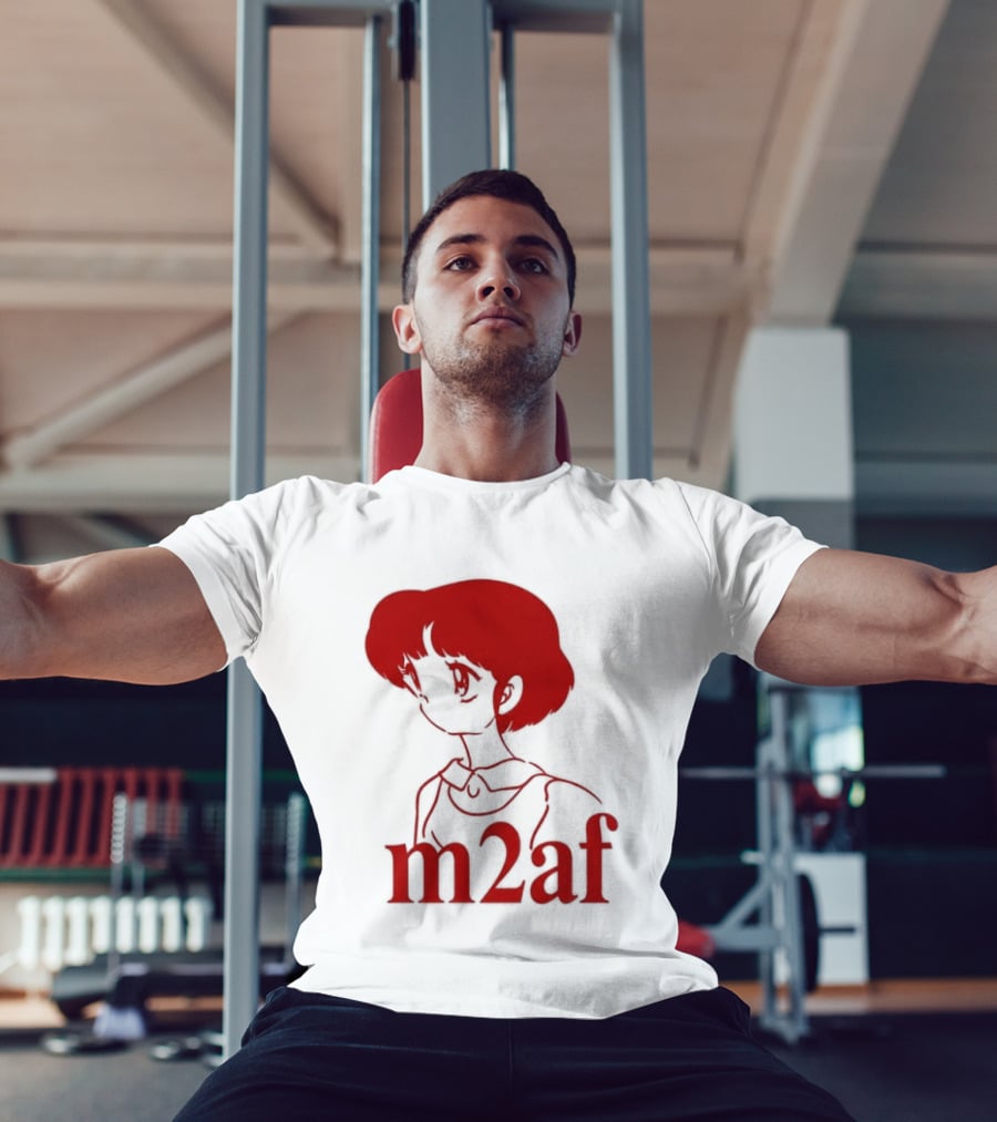 Nick M2af Ranma Anime Profile Red Sketch T-Shirt