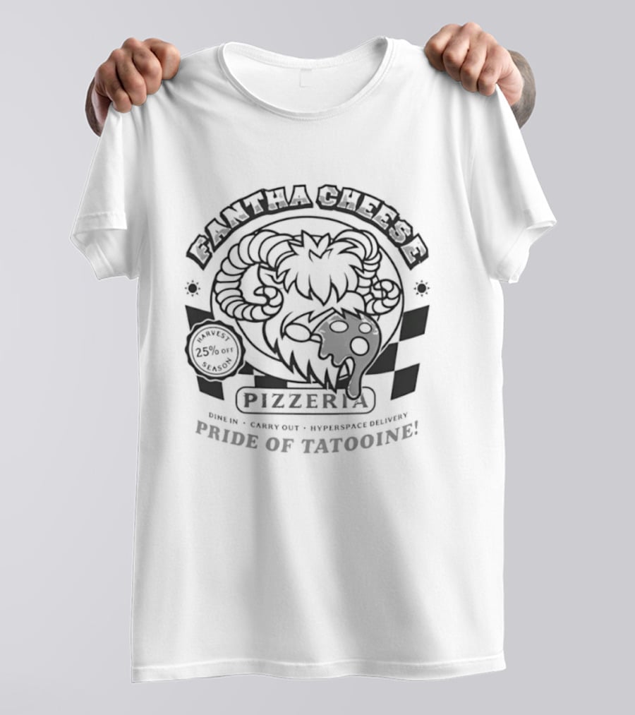 Fantha Cheese Pizzeria Pride Of Tatooine Star Wars Pizza T-Shirt