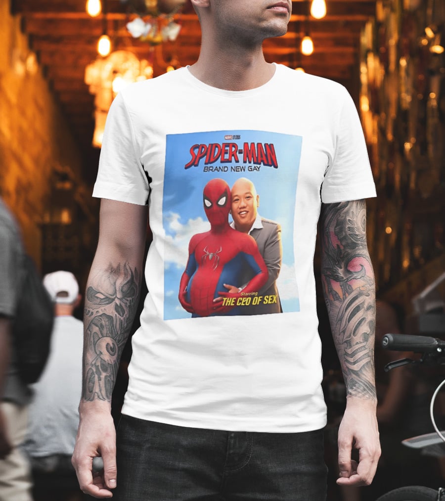 Spider Man Brand New Gay Starring The CEO Of Sex Marvel Studios T-Shirt