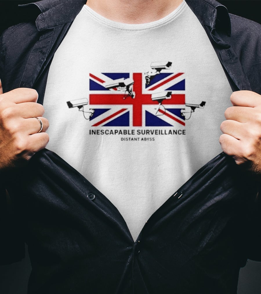 Inescapable Surveillance Distant Abyss UK Flag CCTV T-Shirt