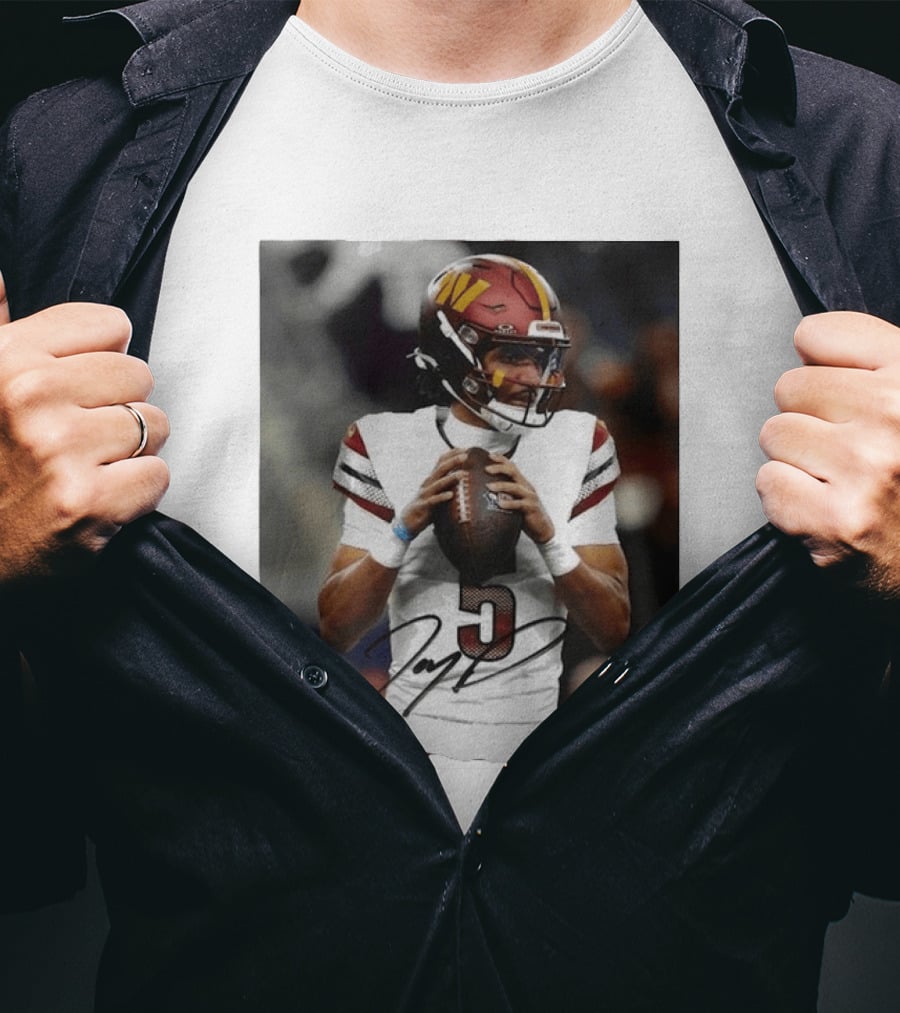 Jayden Daniels Washington Commanders Football Player Number 3 T-Shirt