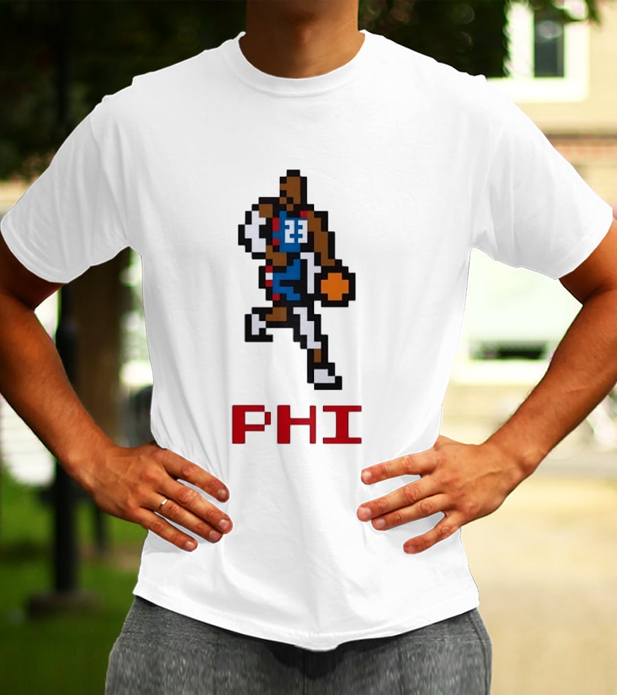 LeBron James Philadelphia 76ers Pixel PHL Sports 23 Jersey T-Shirt