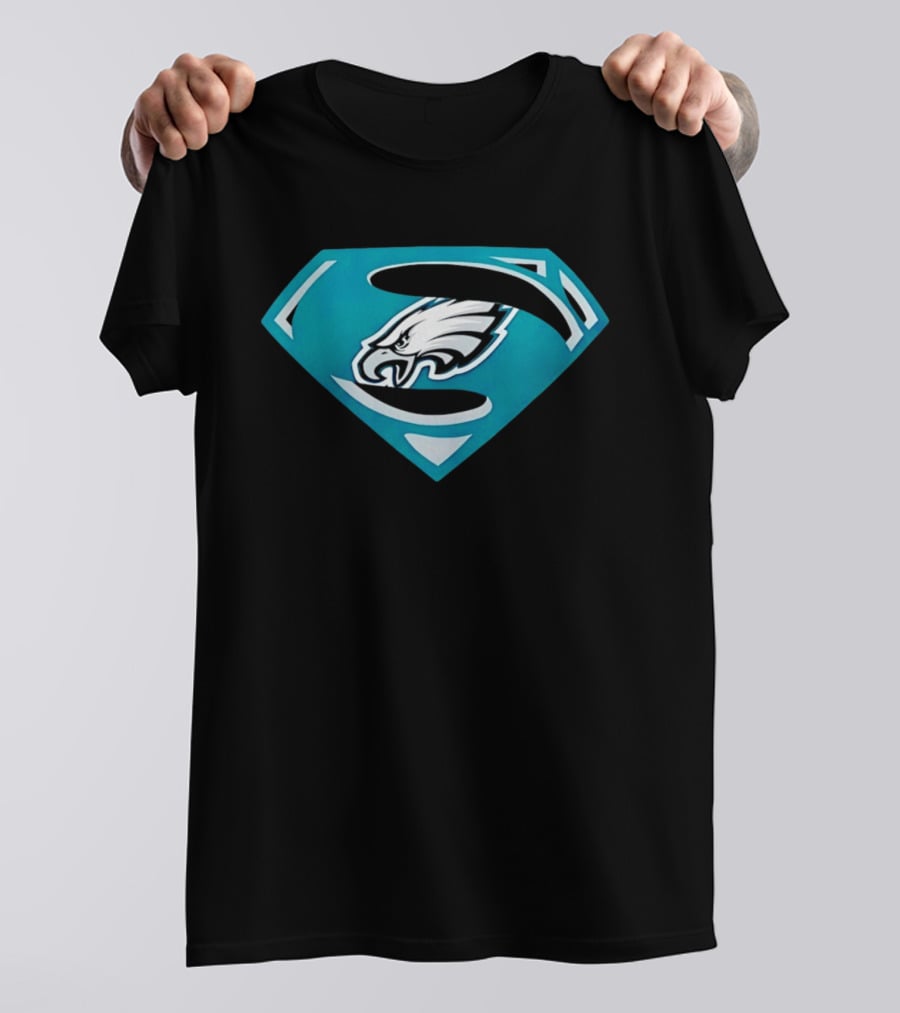 Philadelphia Eagles Superman Crest NFL Football Team T-Shirt