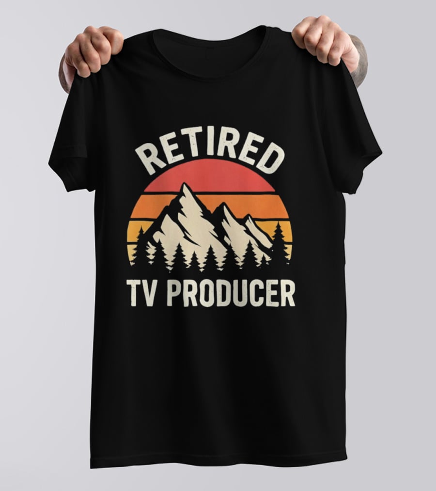 Retired TV Producer Mountain Sunset T-Shirt