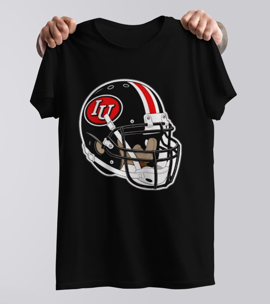 Indiana Hoosiers IU Football Helmet T-Shirt