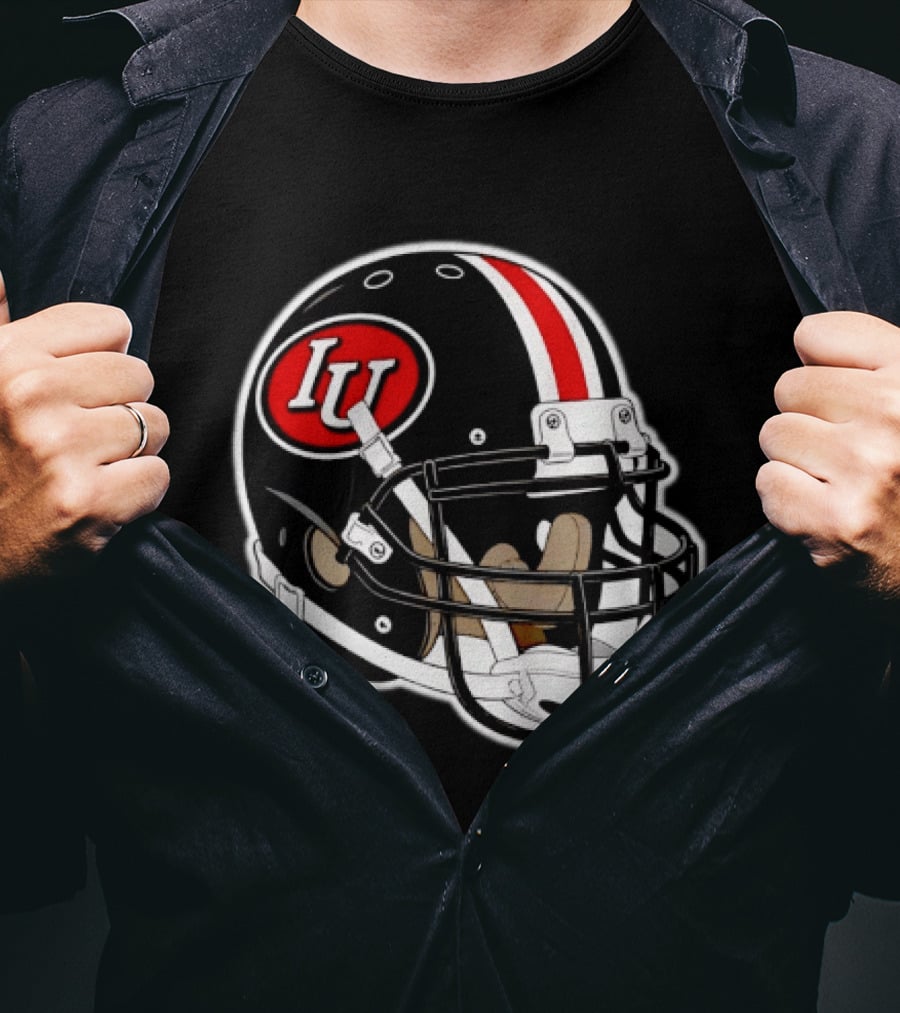 Indiana Hoosiers IU Football Helmet T-Shirt