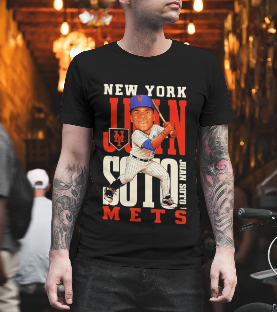New York Mets Juan Soto Caricature MLB Baseball T-Shirt