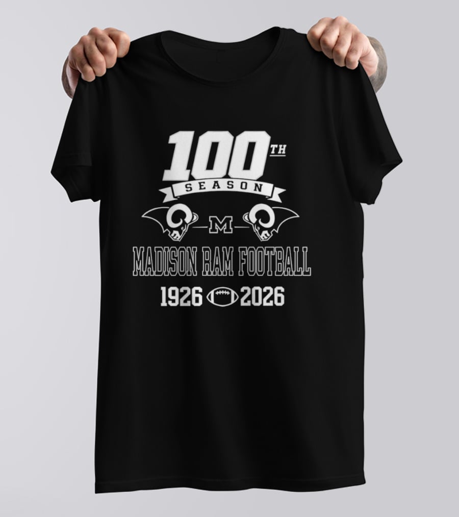 Madison Ram Football 100th Season 1926 2026 T-Shirt