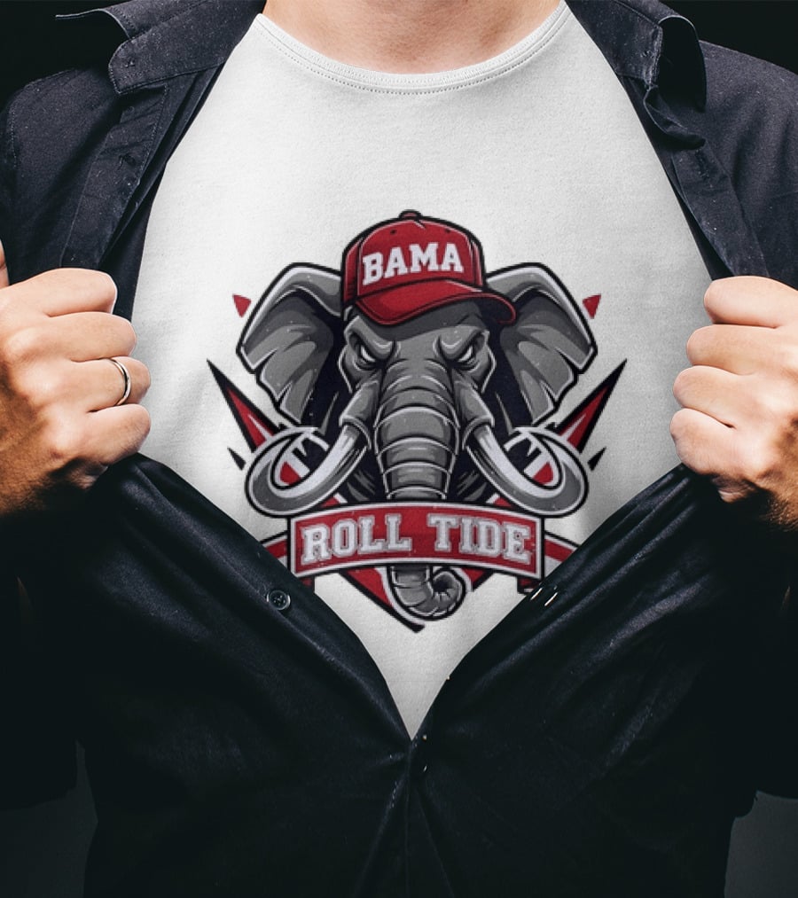 Bama Roll Tide Elephant Alabama Crimson Tide Fan T-Shirt