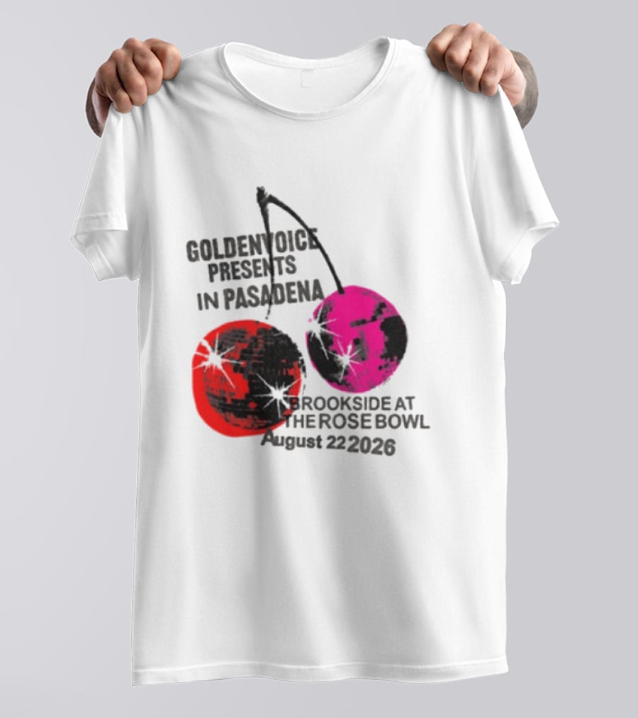 Goldenvoice Presents Pasadena Brookside At The Rose Bowl August 22 2026 Disco Cherry Baby T-Shirt