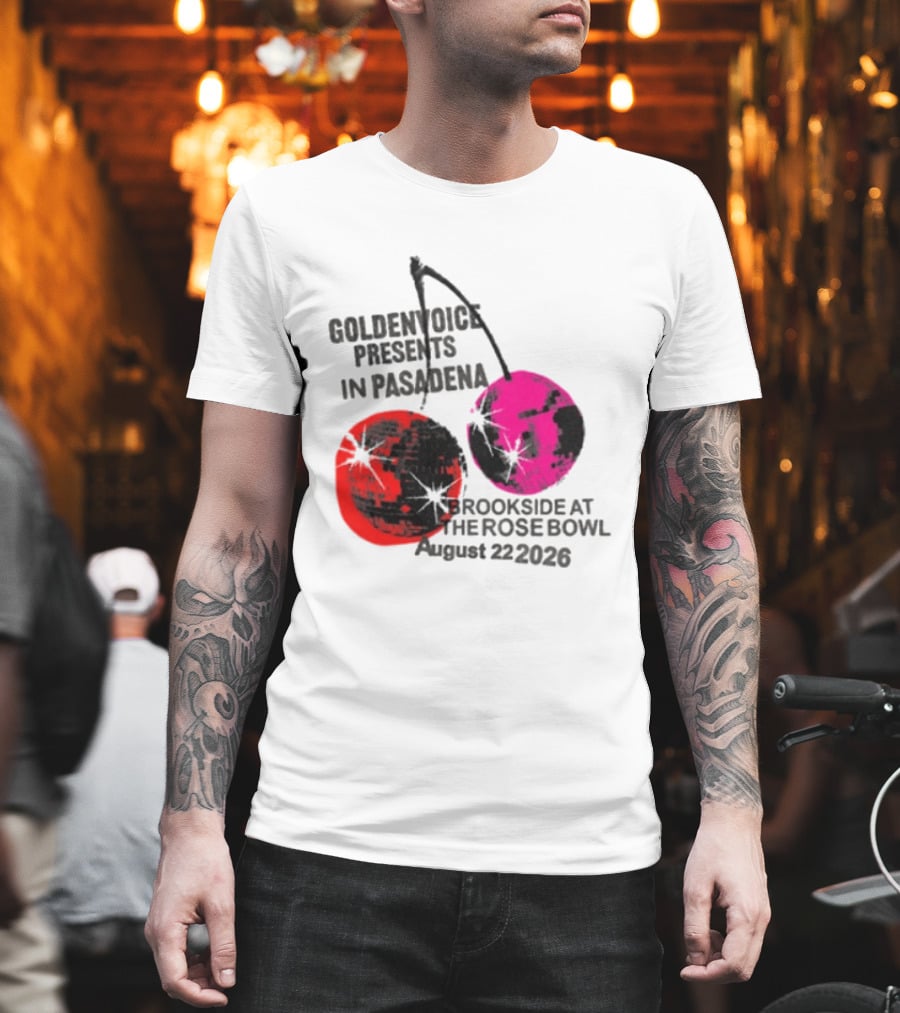 Goldenvoice Presents Pasadena Brookside At The Rose Bowl August 22 2026 Disco Cherry Baby T-Shirt