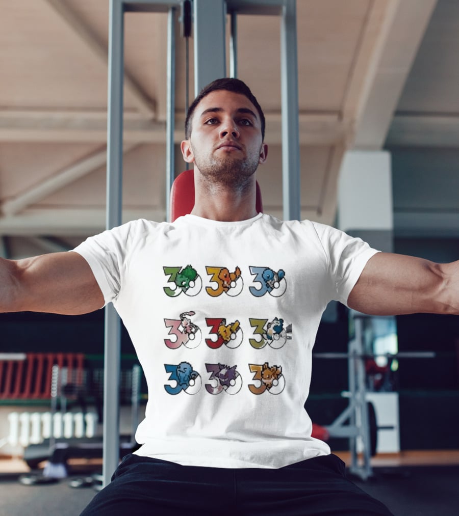 Uniqlo Pokemon Pixel 8 Bit 30th Anniversary T-Shirt