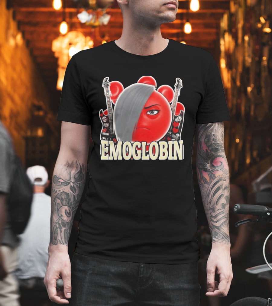 EMOGLOBIN Goblin Emoji With Emo Guitar T-Shirt