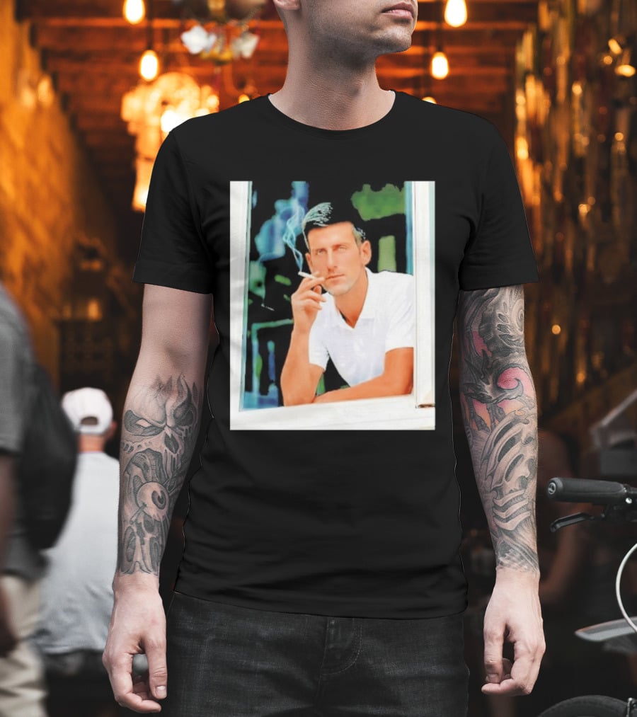 Novak Djokovic Smoking Tennis ATP Champion T-Shirt