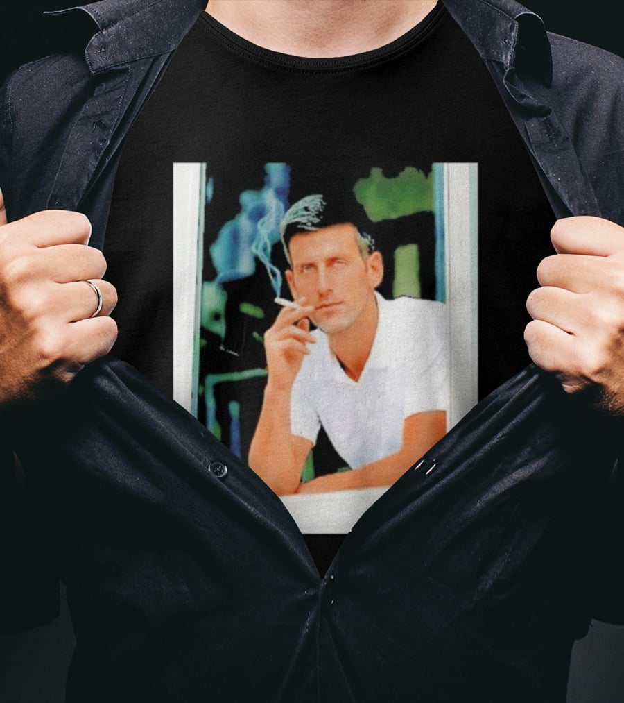Novak Djokovic Smoking Tennis ATP Champion T-Shirt