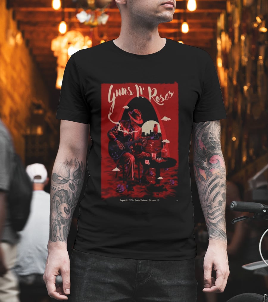 Guns N' Roses 2026 Busch Stadium August 16 St. Louis MO Tour T-Shirt