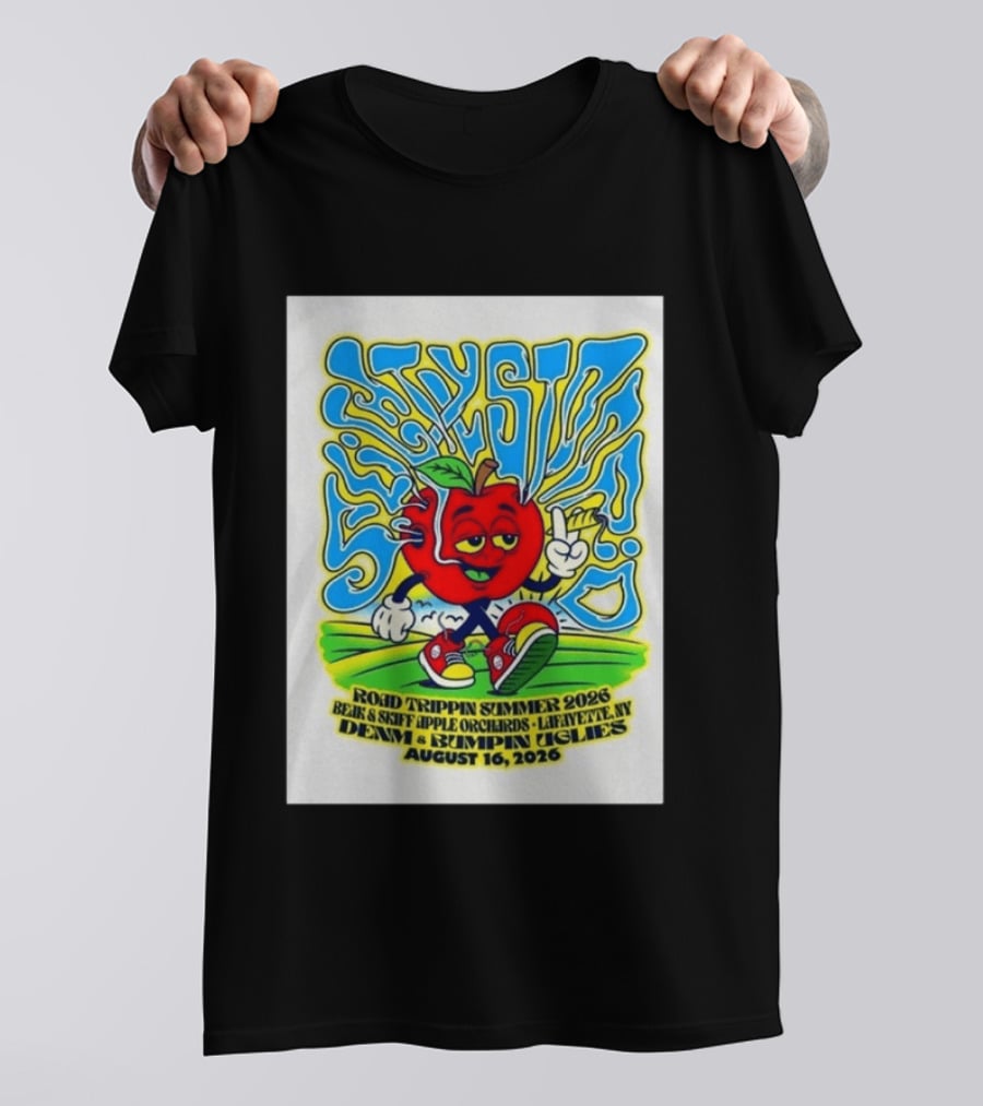 Slightly Stoopid Road Trippin Summer 2026 Beak & Skiff Orchards LaFayette NY August 16 With Denim And Bumpin Uglies T-Shirt
