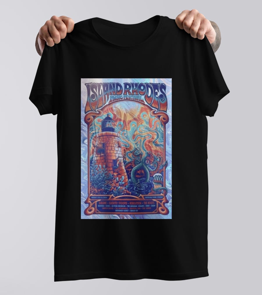 Island Rhodes Music Festival 2026 Centreville Bank Stadium Sublime Slightly Stoopid Rebelution The Roots August 15 16 Limited T-Shirt