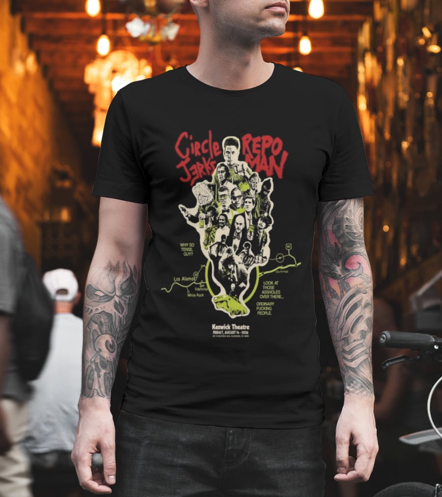 Circle Jerks X Repo Man August 14 2026 Keswick Theatre Glenside PA T-Shirt