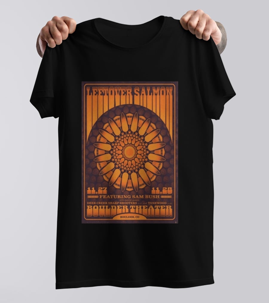 Leftover Salmon Boulder Theater November 27 28 2026 Featuring Sam Bush Deer Creek Sharp Shooters Tonewood T-Shirt